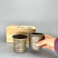 Anagama-Fired Yunomi Tea Cup — Set of 2 — handmade ceramics by Kiln & Co