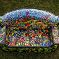 Bespoke Ceramic Garden Bench — Seat Tiles — handmade ceramics by Kiln & Co