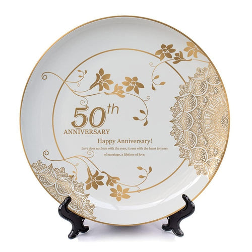 Bespoke Porcelain Anniversary Plate — handmade ceramics by Kiln & Co