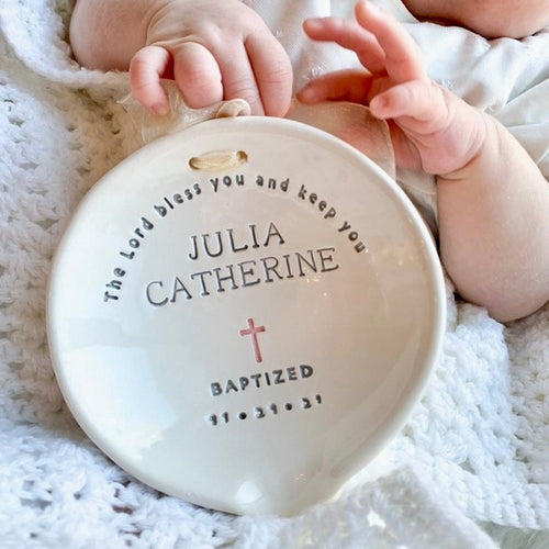 Bespoke Porcelain Christening Bowl — handmade ceramics by Kiln & Co