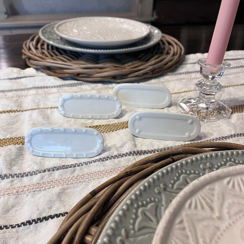 Bespoke Porcelain Name Place Setting — Set of 8 — handmade ceramics by Kiln & Co
