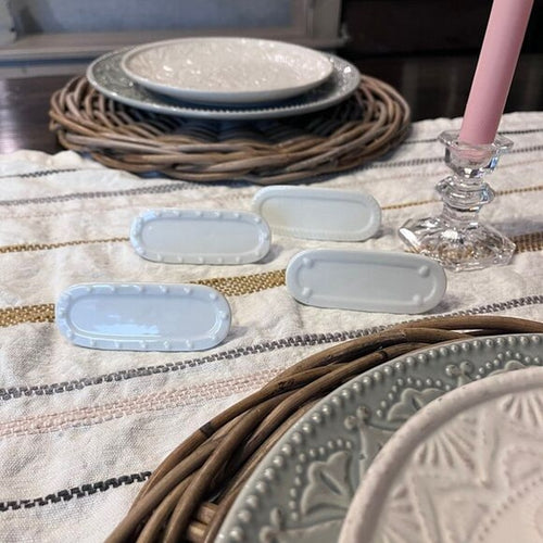 Bespoke Porcelain Name Place Setting — Set of 8 — handmade ceramics by Kiln & Co