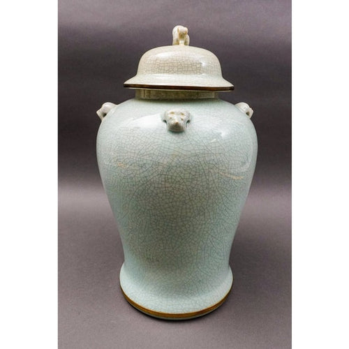 Celadon-Glazed Ginger Jar — Large — handmade ceramics by Kiln & Co