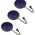 Ceramic Coat Hook Set — 3 Hooks — handmade ceramics by Kiln & Co