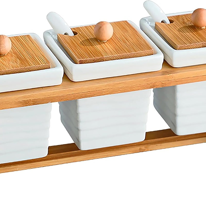 Ceramic Condiment Set — 3 Jars — handmade ceramics by Kiln & Co