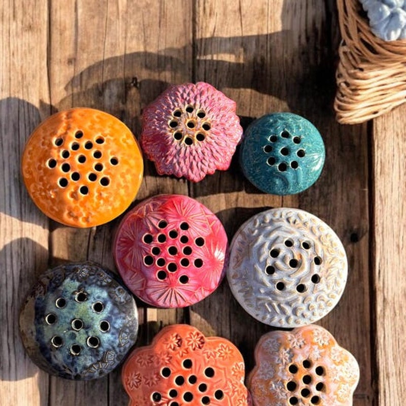 Ceramic Flower Frog — handmade ceramics by Kiln & Co