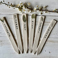 Ceramic Kitchen Herb Labels — Set of 6 — handmade ceramics by Kiln & Co