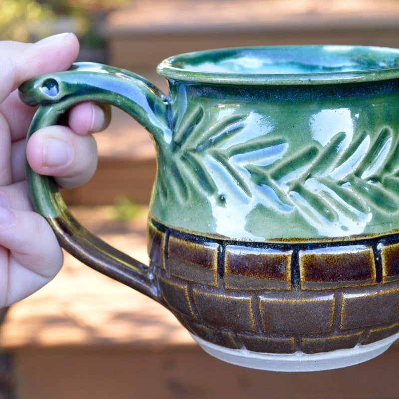 Ceramic Mug — Thumb Rest — handmade ceramics by Kiln & Co