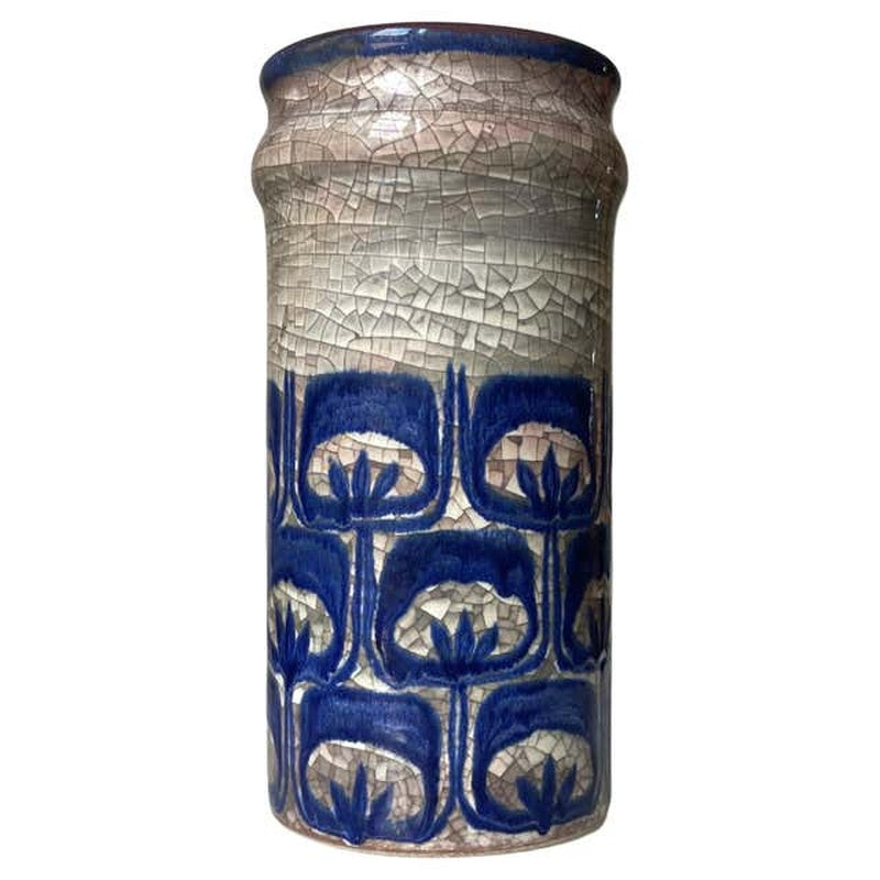 Crackle Glaze Cylinder Vase — handmade ceramics by Kiln & Co