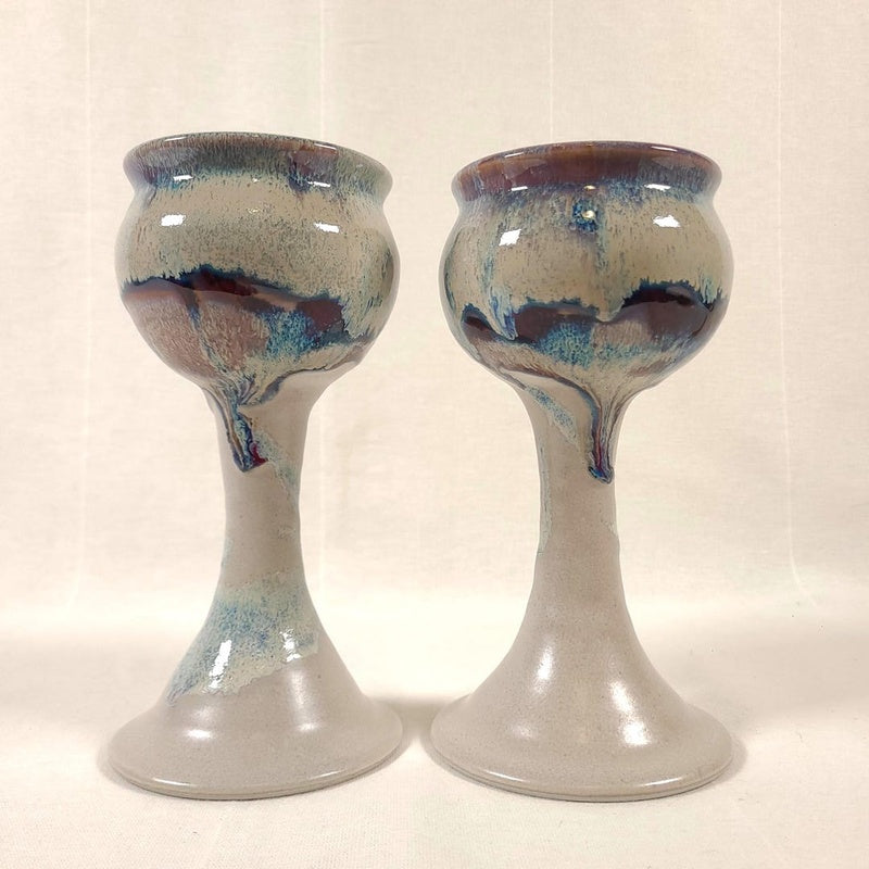 Hand-Thrown Ceramic Champagne Flutes — Pair — handmade ceramics by Kiln & Co