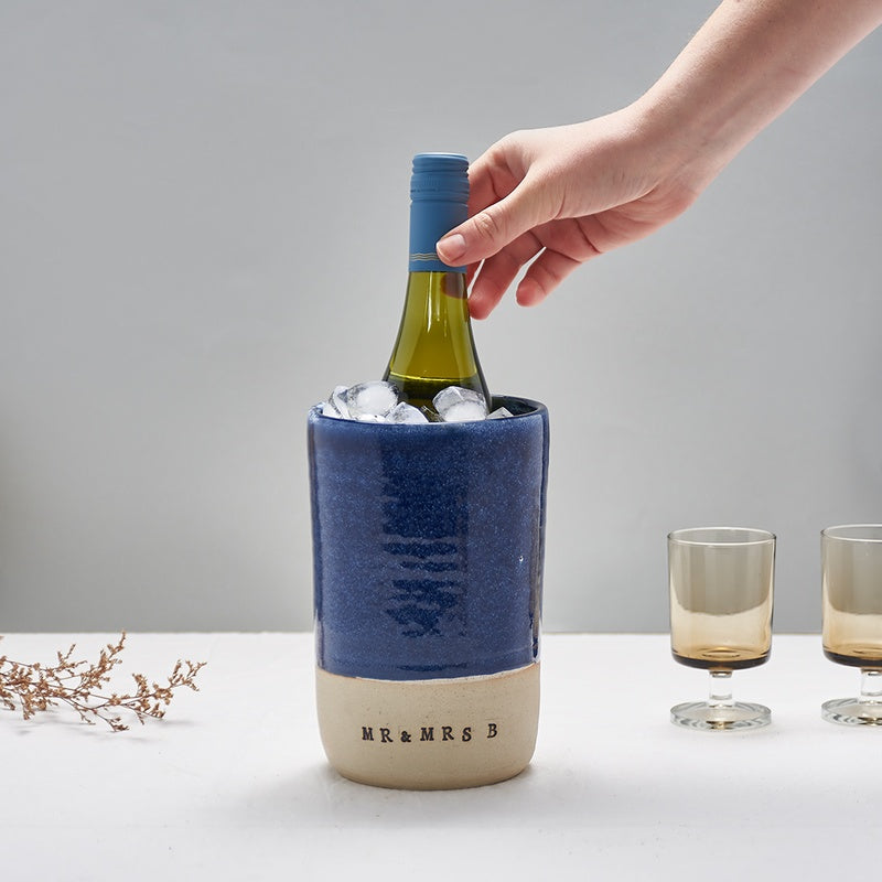 Handmade Porcelain Wine Cooler — handmade ceramics by Kiln & Co