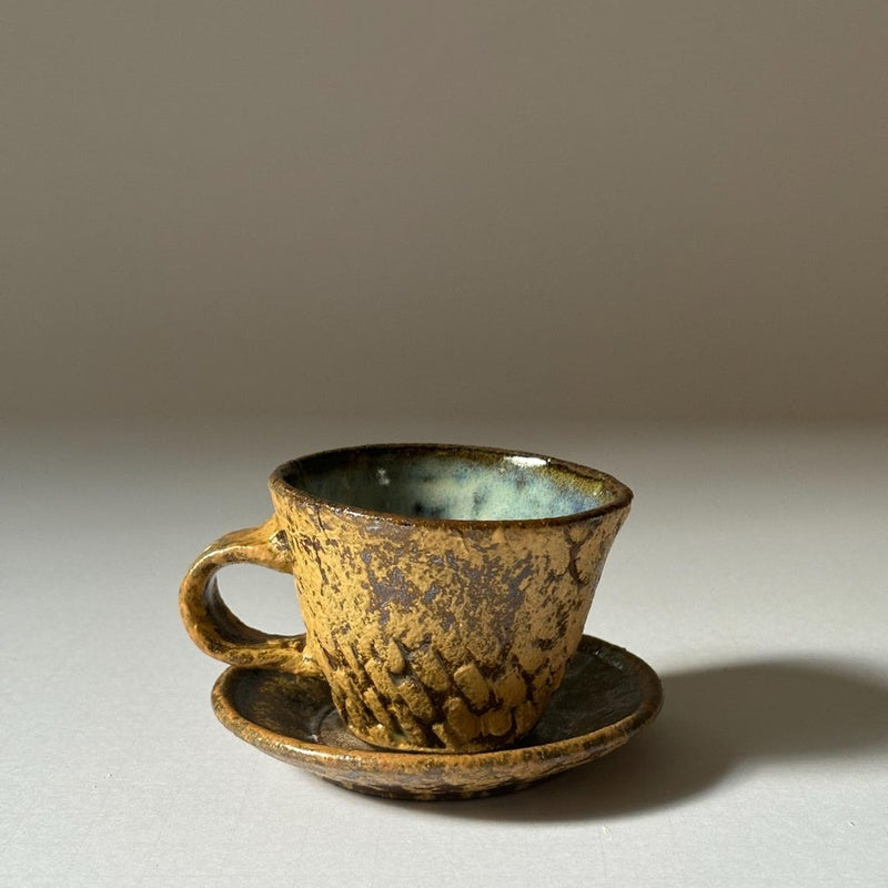 Handmade Soda-Fired Espresso Set — Set of 6 — handmade ceramics by Kiln & Co