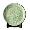 Large Carved Celadon Charger — Display Plate — handmade ceramics by Kiln & Co