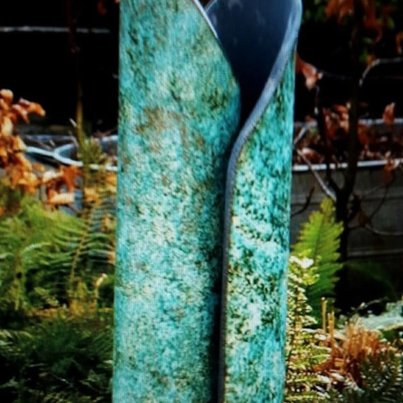 Large Hand-Built Raku Sculpture — Garden — handmade ceramics by Kiln & Co