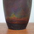 Large Raku Bowl — Iridescent Black — handmade ceramics by Kiln & Co