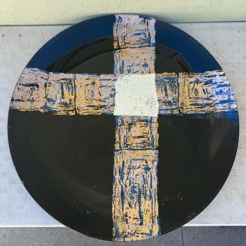Large Raku Charger — Wall Art — handmade ceramics by Kiln & Co