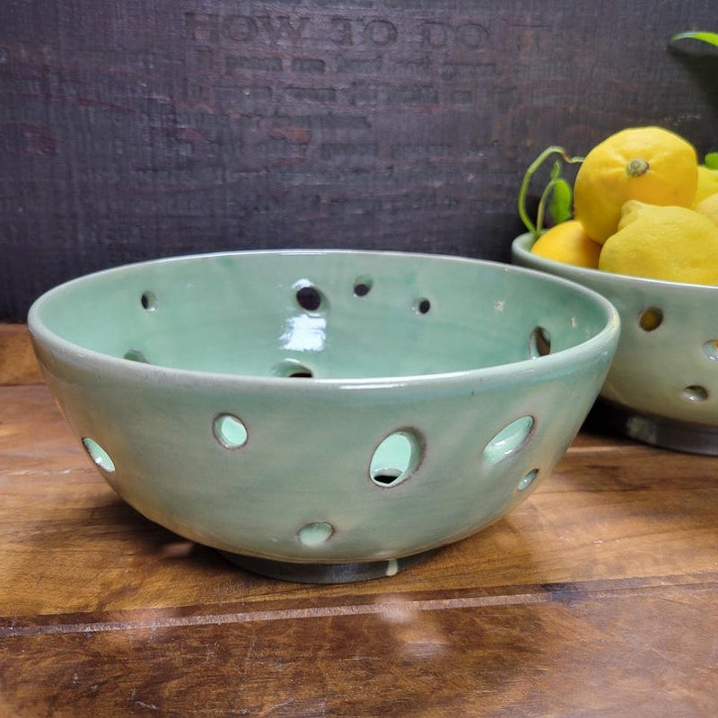 Porcelain Fruit Bowl — Celadon — handmade ceramics by Kiln & Co