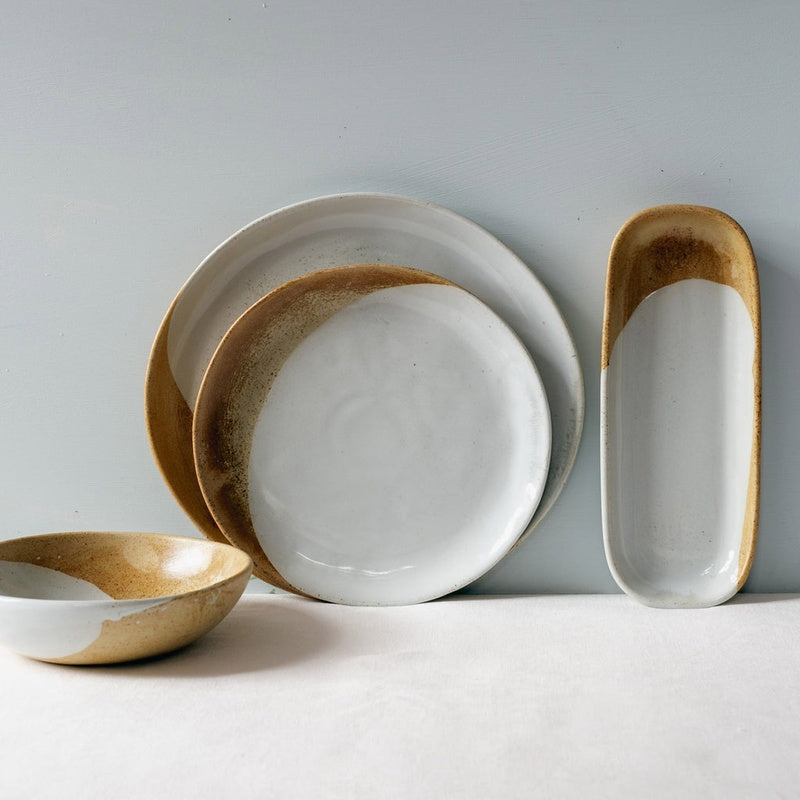 Soda-Fired Porcelain Dinner Service — Set of 6 — handmade ceramics by Kiln & Co