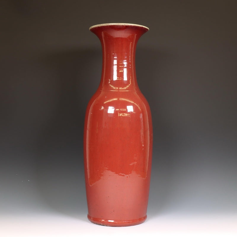 Tall Copper-Red Glazed Vase — handmade ceramics by Kiln & Co