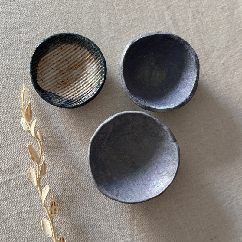 Wabi-Sabi Pinch Pot — Set of 3 — handmade ceramics by Kiln & Co